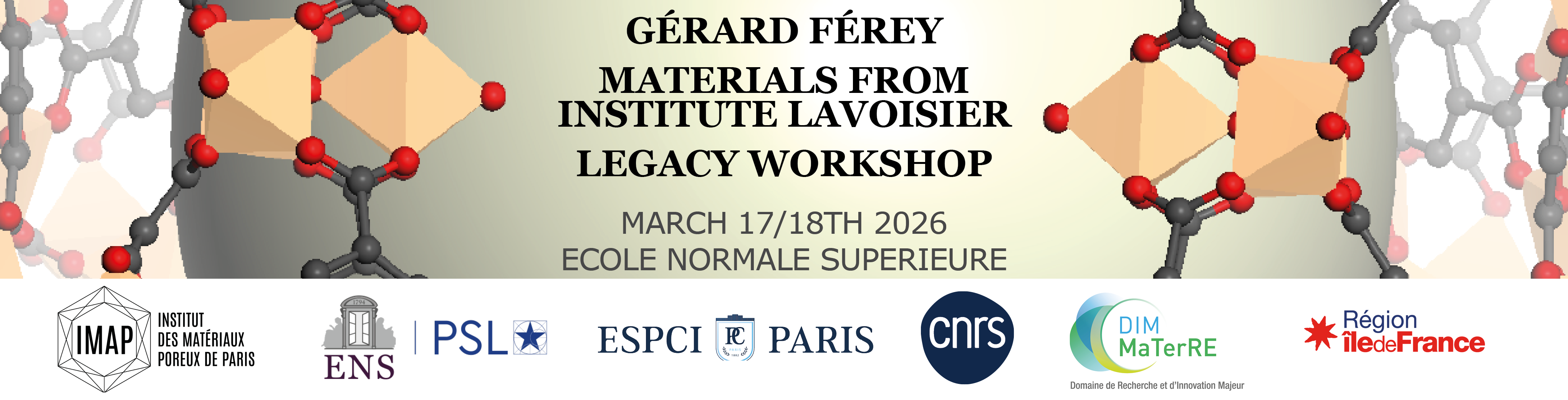 Gérard Férey - Materials from Institute Lavoisier - Legacy workshop - March 17/18th 2026>